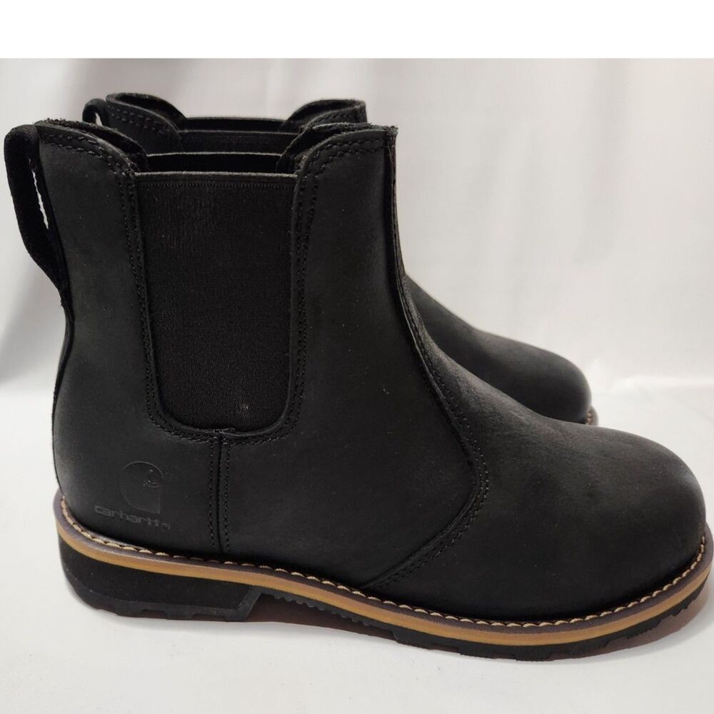 Carhartt Women’s Frontier Water Resistant Chelsea Boots Slip Resistant 9 Black